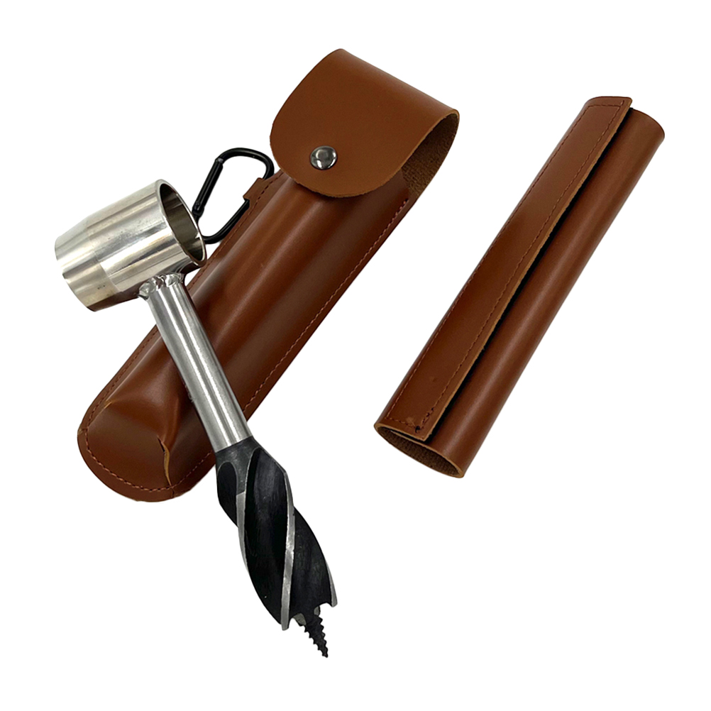 1 Set Bushcraft Hand Auger Wrench Outdoor Camping Manual Hole Maker Wood Auger Drill Survival Equipment